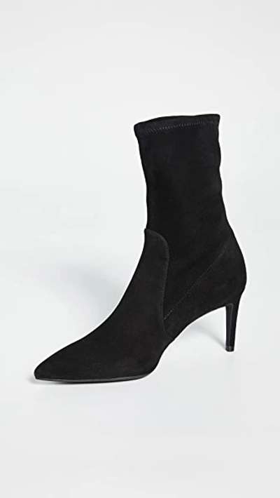 Stuart Weitzman Wren Pointy Toe Bootie In Black