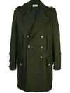 FAITH CONNEXION Green double-breasted coat,M1102T00423