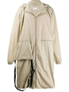 MAISON MARGIELA maxi raincoat with fanny pack