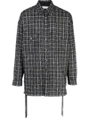 FAITH CONNEXION OVERSIZED HOUNDSTOOTH PATTERN SHIRT,X1803T00434