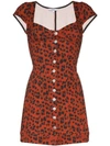 Miaou Leopard Print Gigi Dress In Red