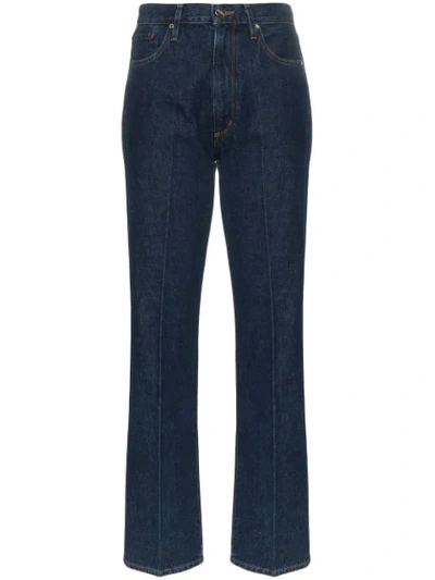 Goldsign Nineties Classic High-rise Straight-leg Jeans In Blue