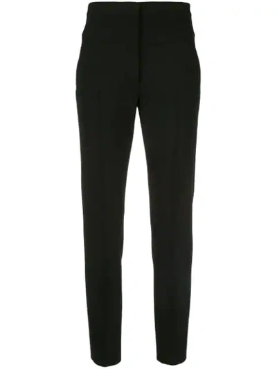 Akris Punto Freya Pebbled Crepe High-rise Trousers In Black