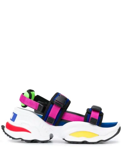 Dsquared2 Men's Chunky Colorblock Platform Sandals In Blue