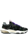 VALENTINO GARAVANI VALENTINO VALENTINO GARAVANI BOUNCE CAMOUFLAGE SNEAKERS - 黑色