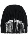 PALM ANGELS EMBROIDERED LOGO BEANIE