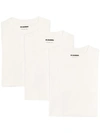 Jil Sander Set Of 3 Cotton T-shirts In White