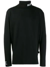Gcds Embroidered-logo Roll Neck Jumper In Black