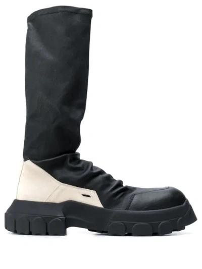 Rick Owens Bozo Tractor Sock Sneakers In Black