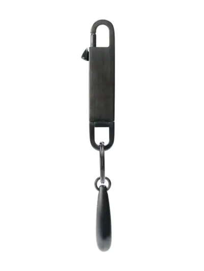 Rick Owens Larry Teardrop Keychain In Black