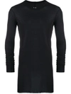 Rick Owens Long Length Sweatshirt In Black