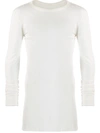Rick Owens Long Length Sweater In White