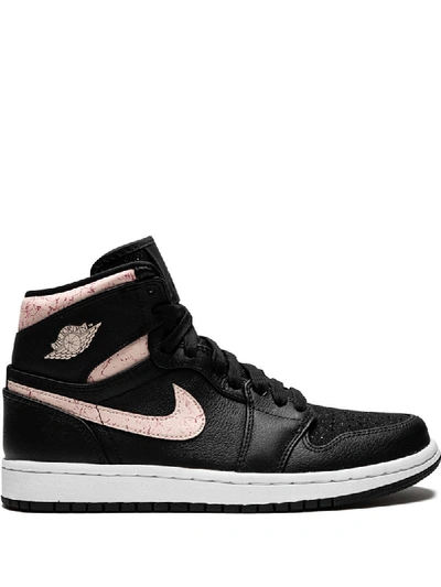 Jordan Air  1 Retro Prem Trainers In Black