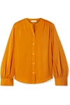 VINCE STRETCH-SILK BLOUSE