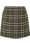 ALEXA CHUNG PLAID TWILL MINI SKIRT