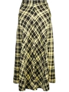 PROENZA SCHOULER RUCHED PLAID SKIRT,R1935002