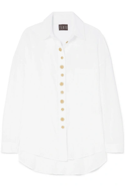 Albus Lumen Traveller Cotton-gauze Shirt In White