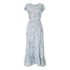 BAUKJEN Kaia Ruffle Dress In Light Blue Meadow Floral