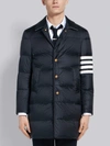 THOM BROWNE THOM BROWNE 4-BAR MATTE NYLON BAL COLLAR OVERCOAT,MOD040X0541113519303