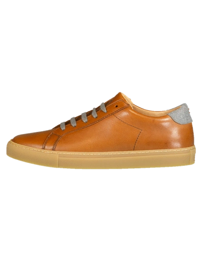 Eleventy Men's Leather Low-top Trainers In Camel