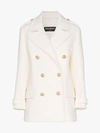 BALMAIN BALMAIN DOUBLE-BREASTED WOOL COAT,SF18500W03513686962