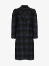 BLINDNESS BLINDNESS SINGLE-BREASTED CHECK WOOL COAT,FW19CT05CHECKNAVY13887260