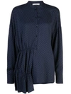TIBI TIBI PINDOT中式直领衬衫 - 蓝色