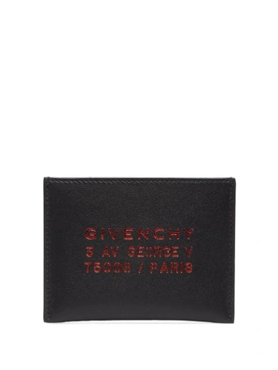 Givenchy Address Card Holder In Leather In Black