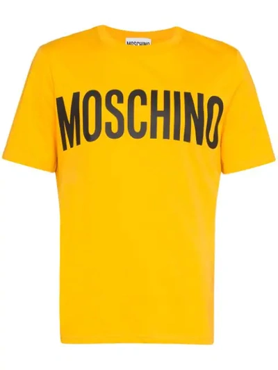 Moschino Logo T-shirt In Yellow