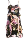 NICOLE MILLER FLORAL TIERED DRESS