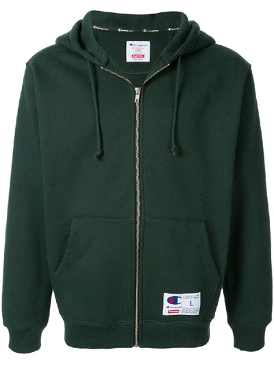 Supreme Champion Arc Logo Zip Up Hoodie In Green | ModeSens