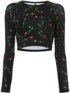 ADAM SELMAN SPORT RAGLAN ROSE CROP TOP