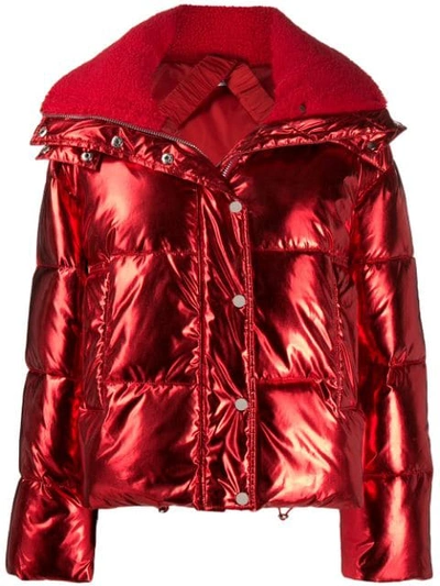 P.a.r.o.s.h . High-shine Puffer Jacket - 红色 In Red