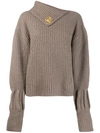 Jw Anderson Gerippter Pullover In 629 Walnut