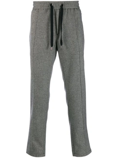 Dolce & Gabbana Drawstring Straight-leg Trousers In Grey