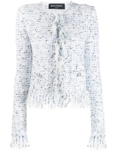 Balmain Fringe-trimmed Tweed Jacket - 白色 In White