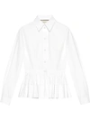 GUCCI PEPLUM HEM POPLIN SHIRT