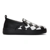 Bottega Veneta White & Black Maxi Intrecciato Slip-on Sneakers In Optic White