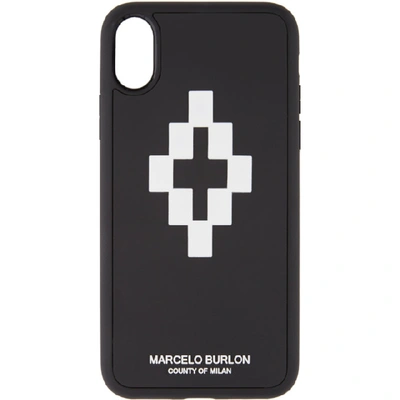 Marcelo Burlon County Of Milan 黑色 And 白色 3d Iphone X 手机壳 In Nero