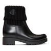 Moncler Ginette Rubber Ankle Boots In Black