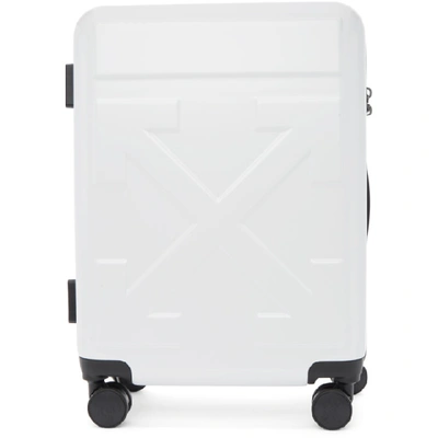 Off-white Arrow Hard Shell Spinner Trolly Luggage, White