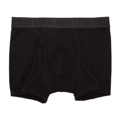 Off-white 3-pack Stretch Cotton Boxer Shorts In Black