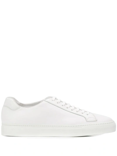Scarosso Low-top Sneakers In White Calf