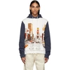 LANVIN LANVIN WHITE AND NAVY BABAR NY HOODIE