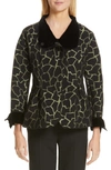 EMPORIO ARMANI ABSTRACT JACQUARD PEPLUM JACKET,4NB05T4M106099