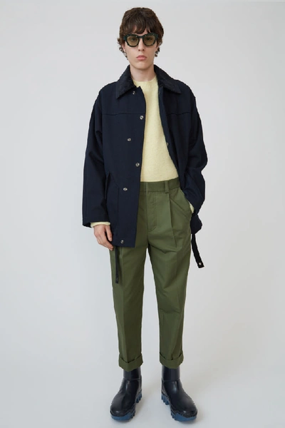 Acne Studios Pleated Trousers Pine Green