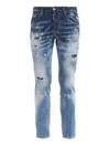 DSQUARED2 SKATER LONG CROTCH TIGHT BOTTOM JEANS