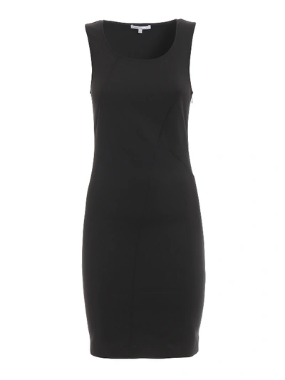 Patrizia Pepe Patchwork Sleeveless Dress In Black