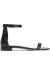 Stuart Weitzman Leather Sandals In Black