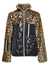 SANDY LIANG Dean Faux-Fur Mixed Leopard Print Fleece